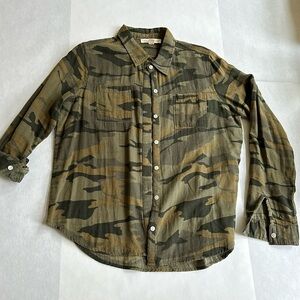 Lovestich Camo Button Down Shirt
